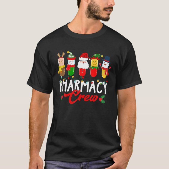 Camiseta Farmácia Pílulas de Natal Snowman Technician P (Frente)