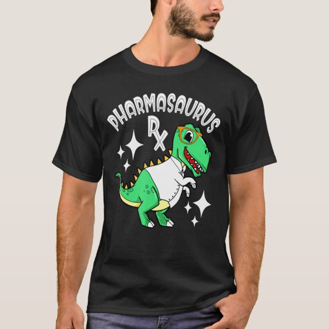 Camiseta Farmácia Tecnicista Farmacasaurus Rx (Frente)
