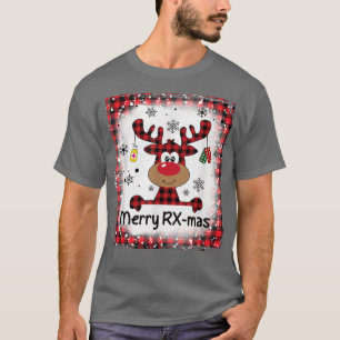 Camiseta Farmacologia De Natal Da Feliz RX-Mas Enraizada
