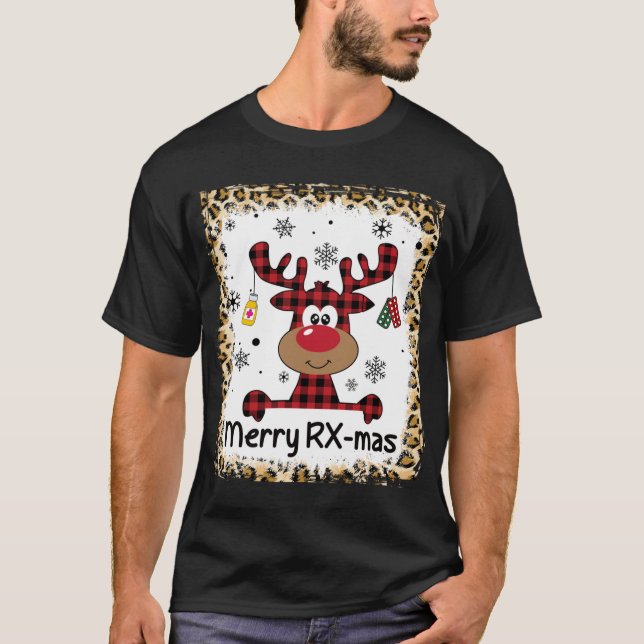 Camiseta Farmacologia De Natal Da Feliz RX-Mas Enraizada (Frente)