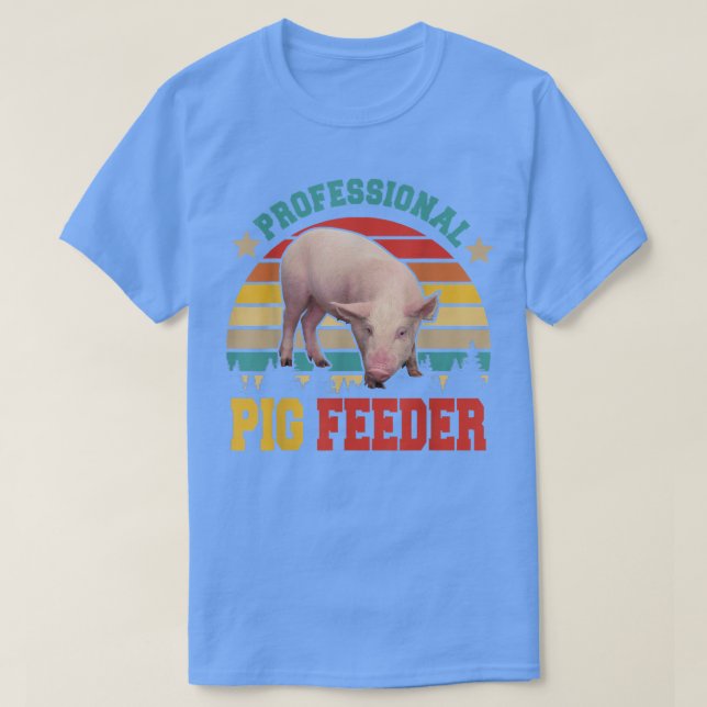 Camiseta Farmador Engraçado De Alimentador Funny De Suínos  (Frente do Design)