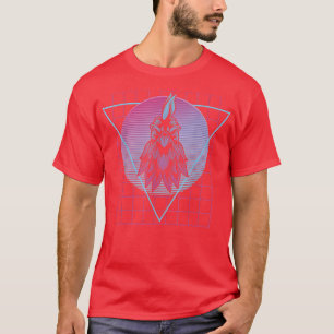 Camiseta Farmário Engraçado Pet Galinha Vaporwave Retro