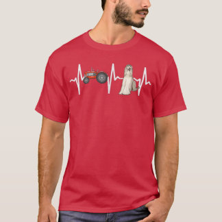 Camiseta Farmator Afegão Hound Heartbeat Dog Lover
