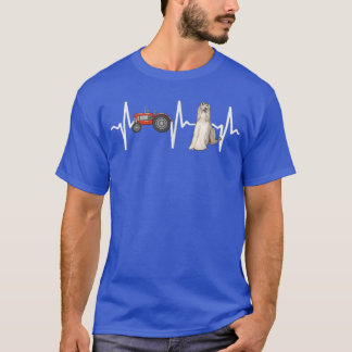 Camiseta Farmator Afegão Hound Heartbeat Dog Lover