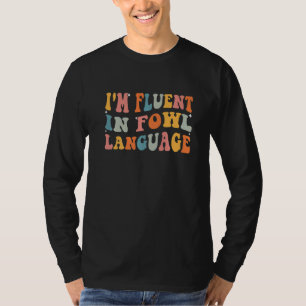 Camiseta Farmer cita que sou fluente em frango de língua vo