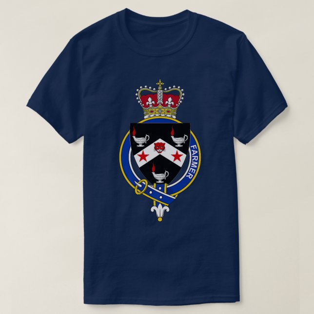Camiseta Farmer Coat of Arms  Family Crest  (Frente do Design)
