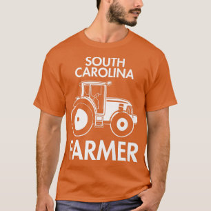 Camiseta Farmer da Carolina do Sul Vintage Men Trator Fazen