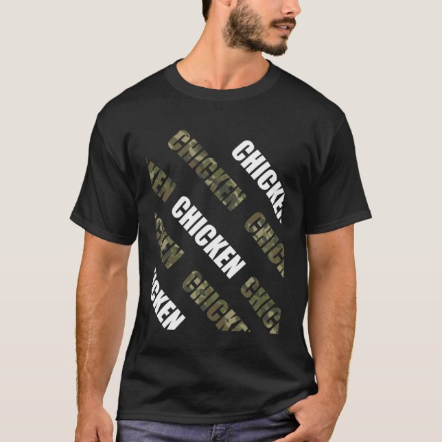 Camiseta Farmer de frango Vintage Camo (Frente)