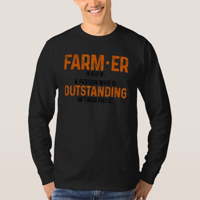 Camiseta Farmer Definition Noun Farmer Agriculture Tractor  (Frente)