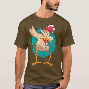 Camiseta Farmer Galinha Galinha Dançando Galinha Dança Engr