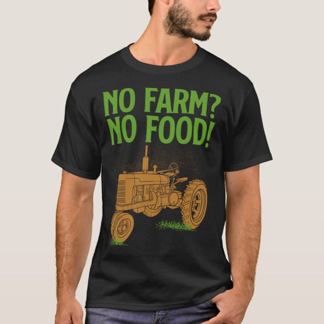 Camiseta Farmer Gif  No Farm No Food (Frente)