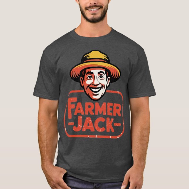Camiseta Farmer Jack Retro 80s Vintage Escola Antiga (Frente)