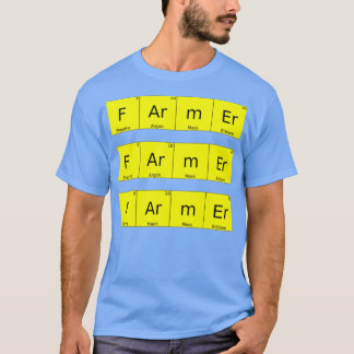 Camiseta Farmer Mesa Periódica Engraçada Fazendeiro Present