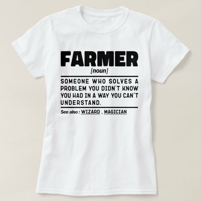 Camiseta Farmer Noun Definition Legal Farming Lover Matchin (Frente do Design)