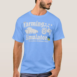 Camiseta Farmer Simulator Trator Puxando Tanque Ucraniano E