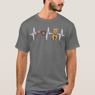 Camiseta Farmer Tractor Yorkshire Terrier Heartbeat Dog Lov