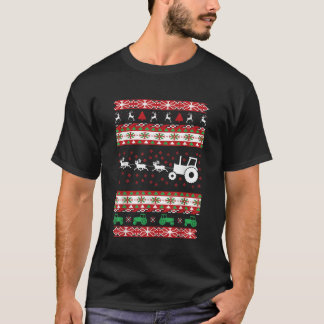 Camiseta Farmer Trator de Natal Feio