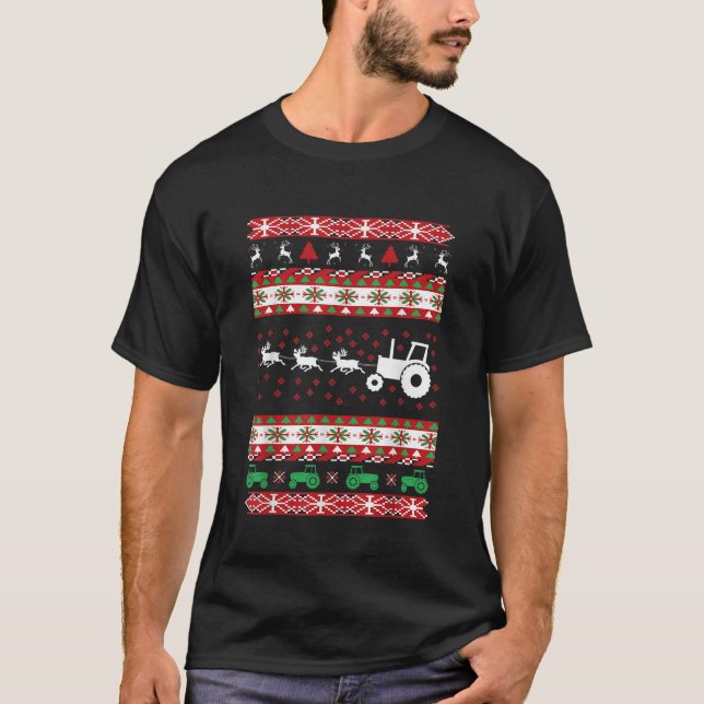 Camiseta Farmer Trator de Natal Feio (Frente)
