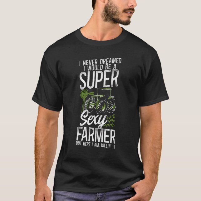 Camiseta Farmer Trator Vintage Eu Nunca Sonhei (Frente)