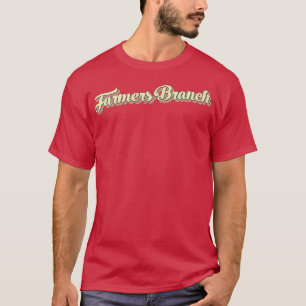 Camiseta Farmers Branch T Retro Art Baseball Font Vintage