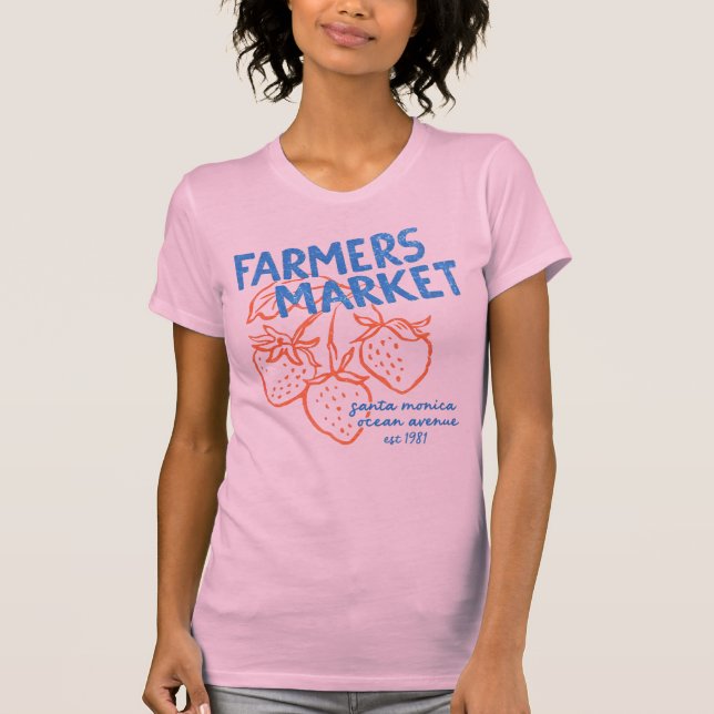 Camiseta Farmers Market Strawberry Vintage Tee 🍓 (Frente)
