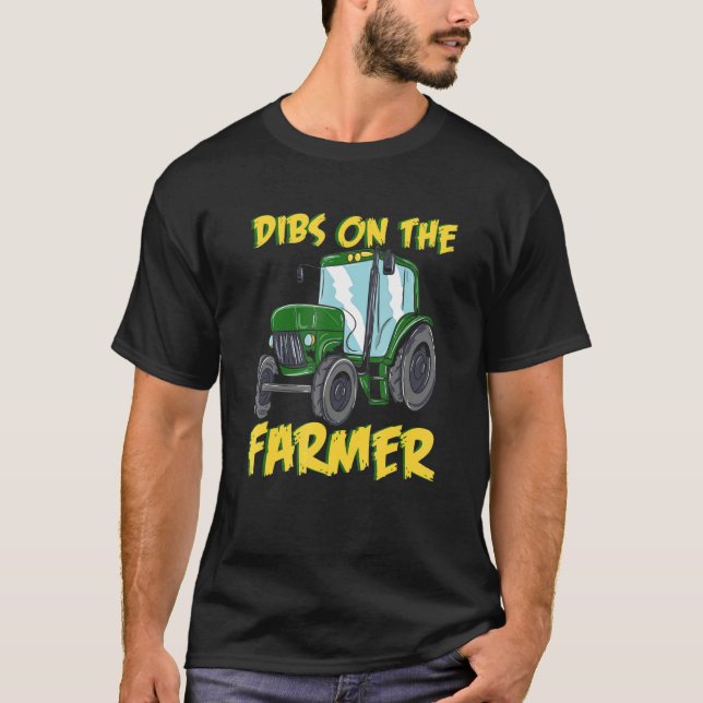 Camiseta Farming Husband Wife Love - Trator - Dibs On The (Frente)