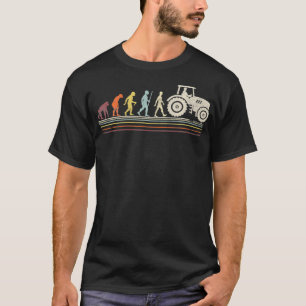 Camiseta Farming Retro Vintage Evolution Of Funny Farmer Tr