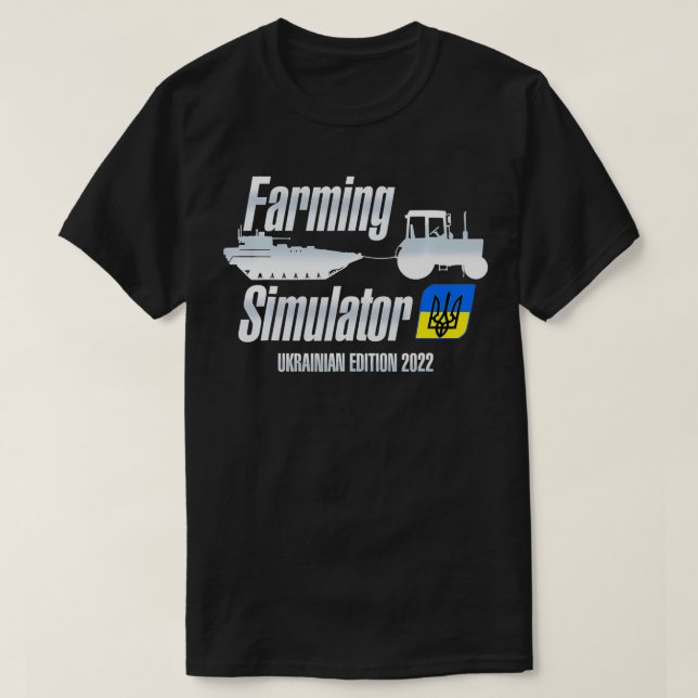 Camiseta Farming Simulator Ucraniano Edição 2022 Tratores (Frente do Design)