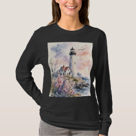 Camiseta Faro Pintado com Aquarela
