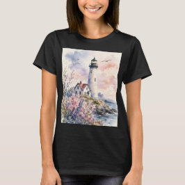 Camiseta Faro Pintado com Aquarela