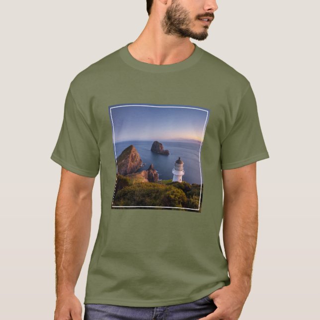 Camiseta Faróis | Farol Cape Brett Nova Zelândia (Frente)