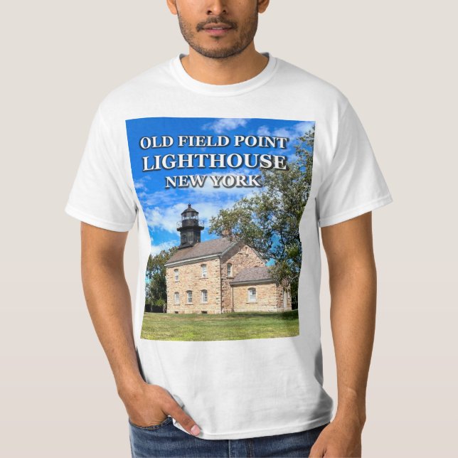 Camiseta Farol antigo de campo, camisa-T de Nova Iorque (Frente)