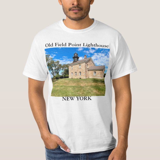Camiseta Farol antigo de campo, camisa-T de Nova Iorque (Frente)