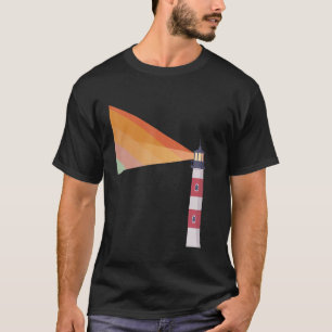 Camiseta Farol Arco-íris Cultura Pop Surf Skate Retro