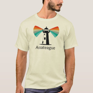 Camiseta Farol Assateague Virginia Arco-íris