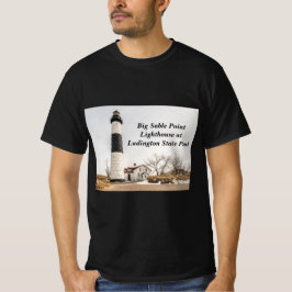 Camiseta Farol Big Sable Point em Ludington