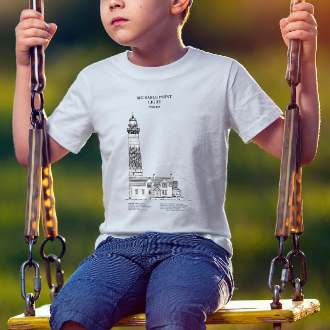 Camiseta Farol Big Sable Point - Michigan - SBD (Criador carregado)