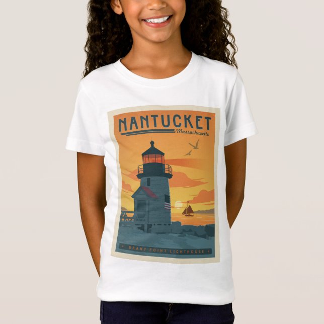 Camiseta Farol Brant Point | Mães Nantucket (Frente)