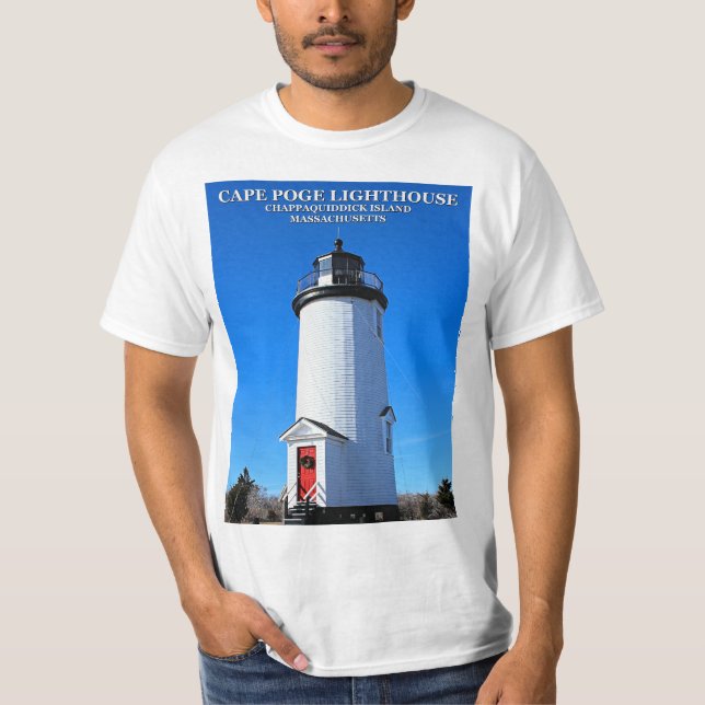 Camiseta Farol Cape Poge, Massachusetts T-Shirt (Frente)