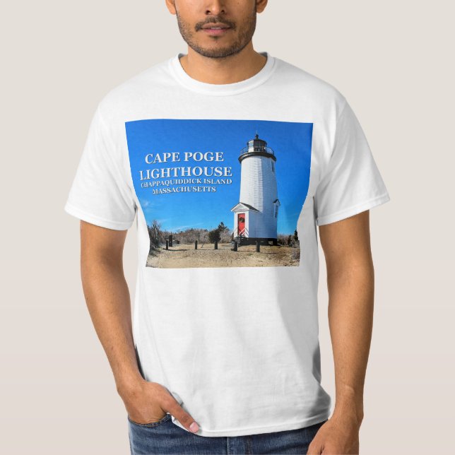 Camiseta Farol Cape Poge, Massachusetts T-Shirt (Frente)