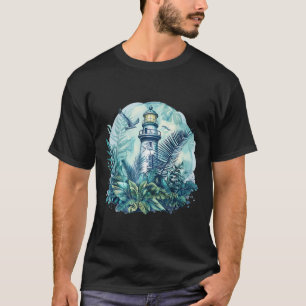 Camiseta Farol Casa à Beira-Mar Vela Mar Embarcação Luz