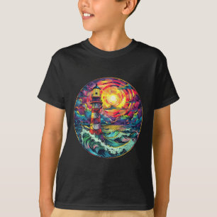 Camiseta Farol Casa à Beira-Mar Vela Mar Praia Barco