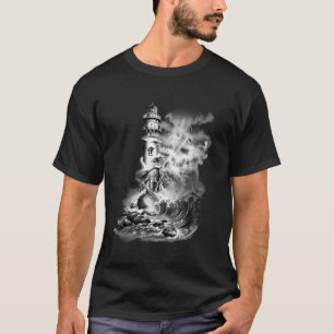 Camiseta Farol Casa à Beira-Mar Velas Mar Embarcação Luz