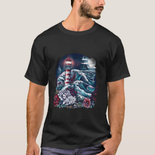 Camiseta Farol Casa à Beira-Mar Velas Mar Embarcação Luz