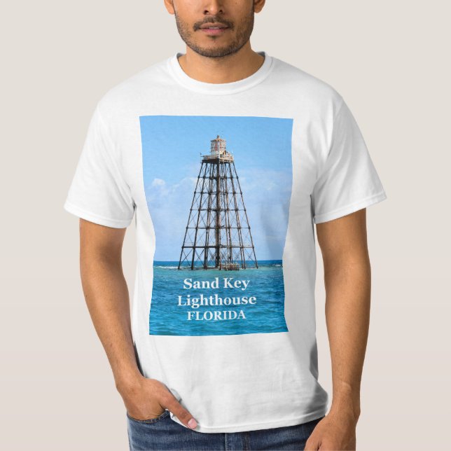Camiseta Farol-Chave de Areia, T-Shirt da Flórida (Frente)