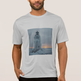 Camiseta Farol costeiro coberto de gelo