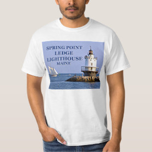 Camiseta Farol da borda do ponto do primavera, t-shirt de