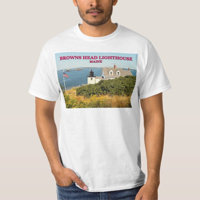 Camiseta Farol da Cabeça de Browse, Camisa-T Maine (Frente)