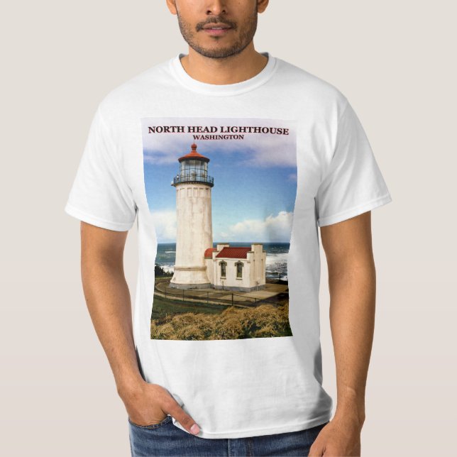 Camiseta Farol da Cabeça Norte, Washington T-Shirt (Frente)