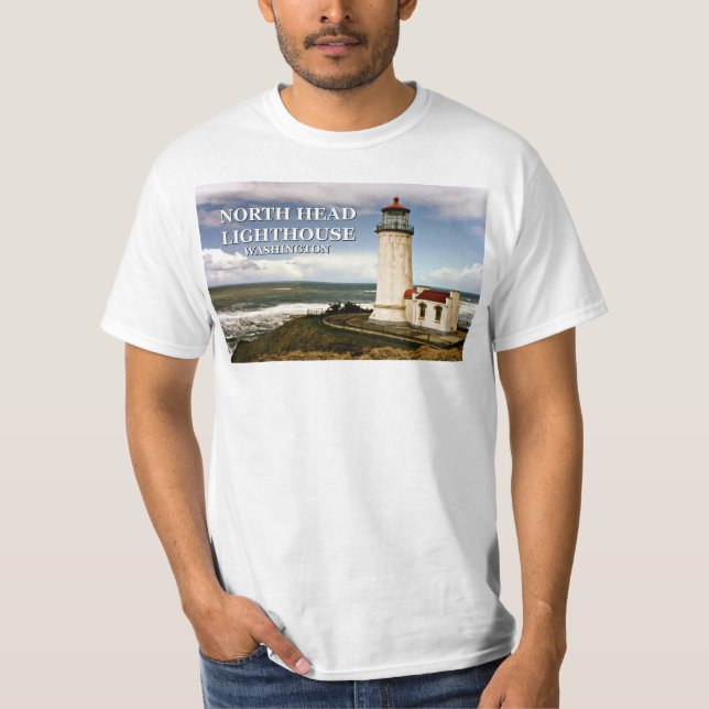 Camiseta Farol da Cabeça Norte, Washington T-Shirt (Frente)